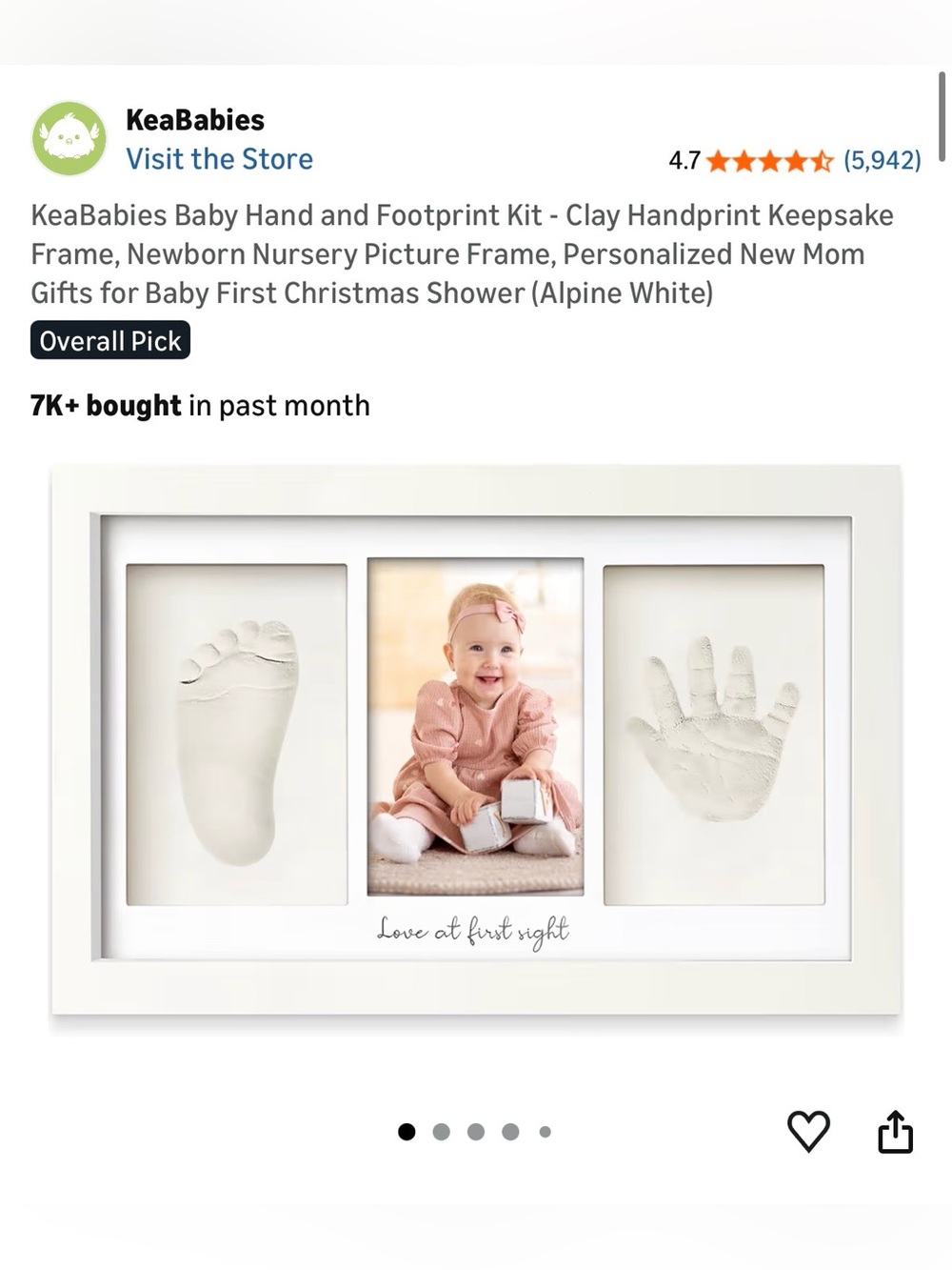 Keababies baby hand and footprint kit